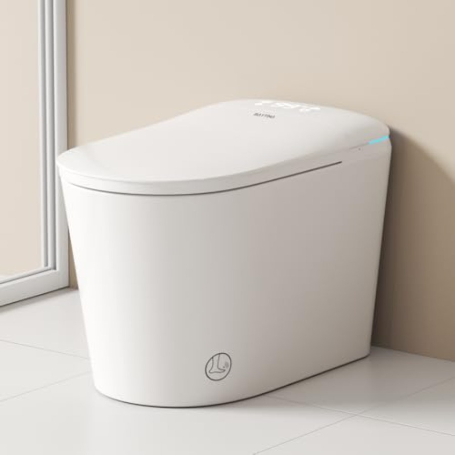 Smart Night Light - Slimme toilet voor badkamers: keramiek, wit,