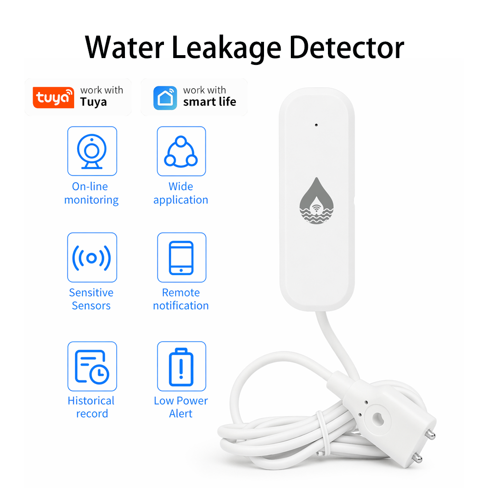 Smart Home Water Level Sensor - YFK WiFi/Zigbee Waterlekkage Alarmsensor Tuya Smart