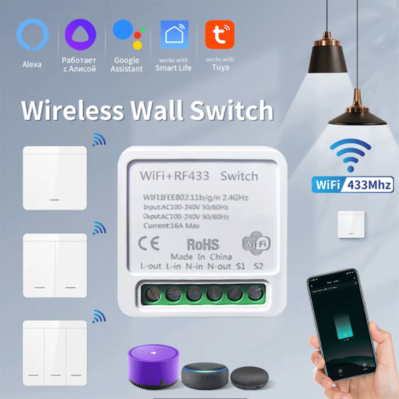 Smart Home Solution - Tuya WiFi Slimme Lichtschakelaar Smart Home