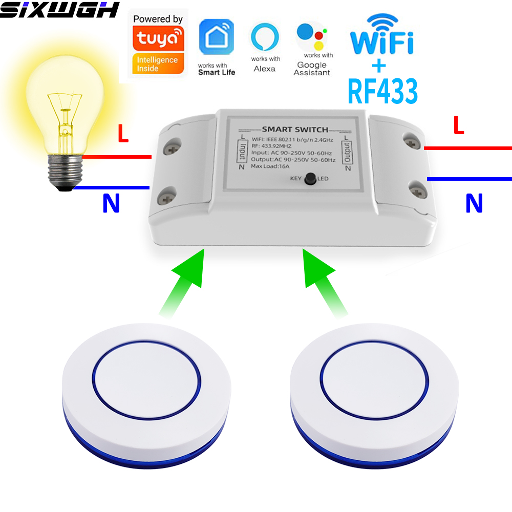 Smart Home Solution - 16A WiFi Tuya Smart Switch Draadloze