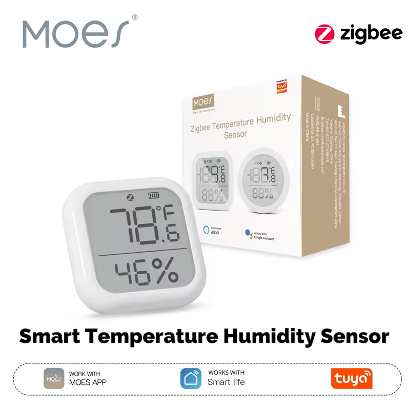 Smart Home Vimar - MOES Tuya ZigBee Smart Home temperatuur-