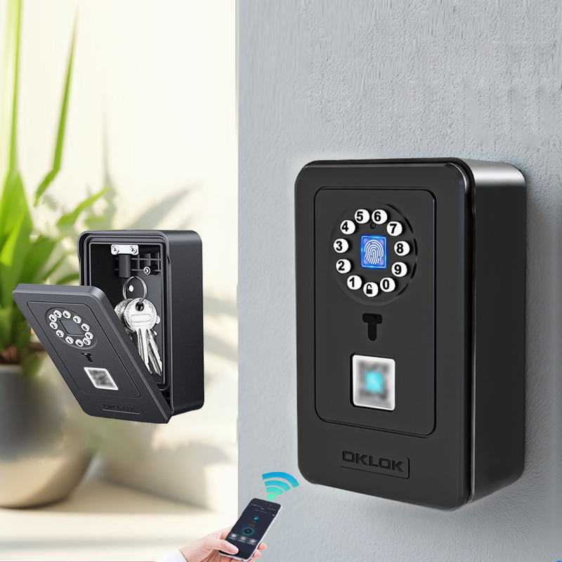 Smart Home Security - Intelligent hangslot Hangontwerp Wachtwoordopslag Opbergkoffer Thuisvingerafdruksafe