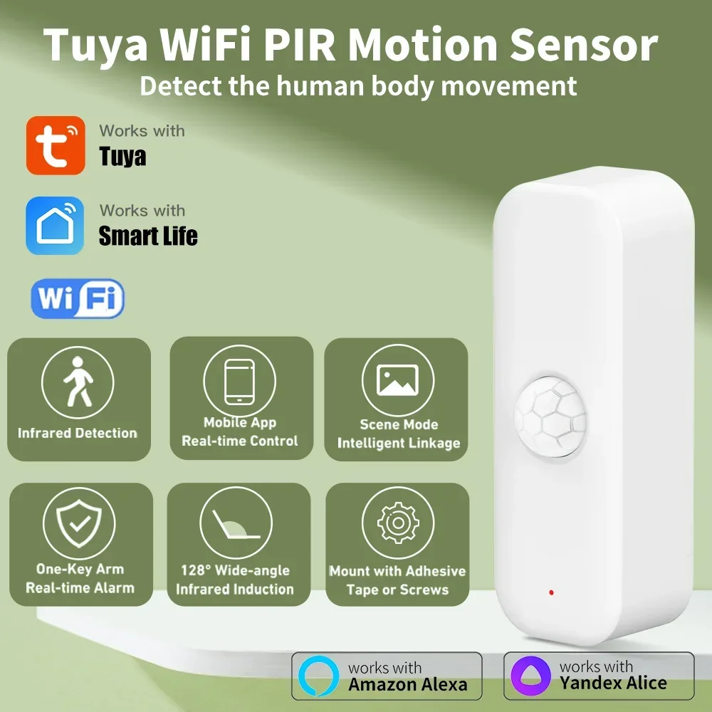 Smart Home Gadgets - Tuya WiFI Bewegingssensor PIR Smart Human