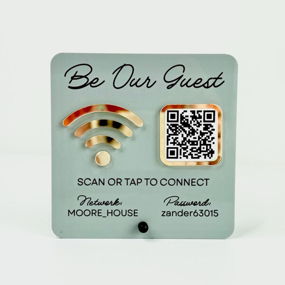 Aanpasbaar acryl WiFi-bord met - Airbnb Smart Home recensie en prijs