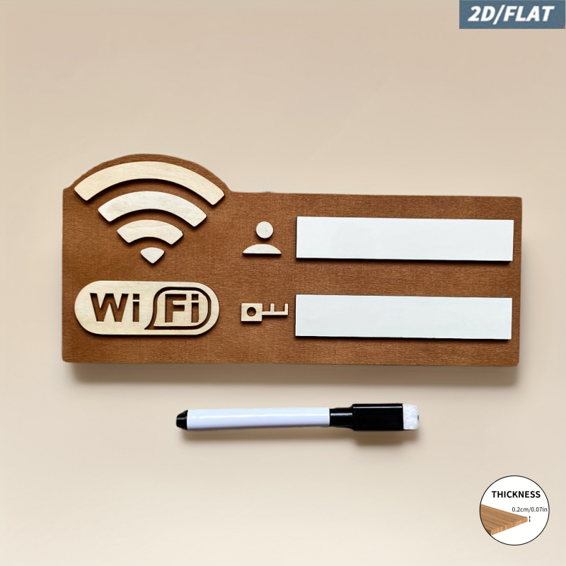 2D houten WiFi-wachtwoordbord  - Airbnb Smart Home recensie en prijs