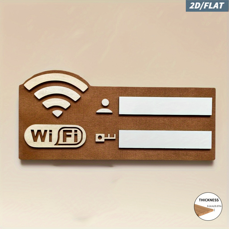 2D houten WiFi-wachtwoordbord  - Airbnb Smart Home recensie en prijs