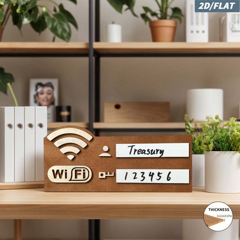 2D houten WiFi-wachtwoordbord  - Airbnb Smart Home recensie en prijs