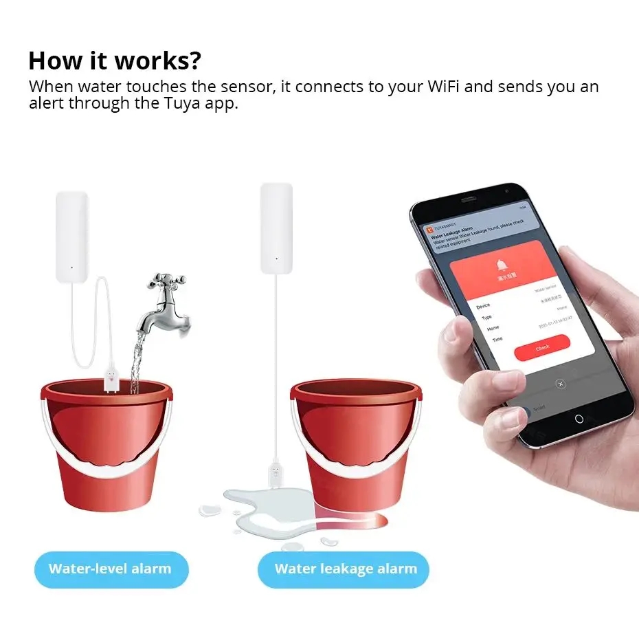 Tuya Wifi Slimme Waterleksenso - Smart Home Water Level Sensor recensie en prijs