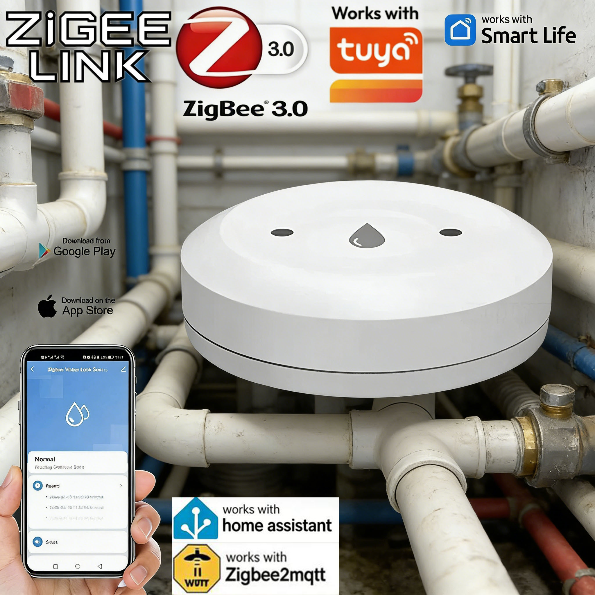 Voor Tuya Zigbee Smart Waterle - Smart Home Water Level Sensor recensie en prijs