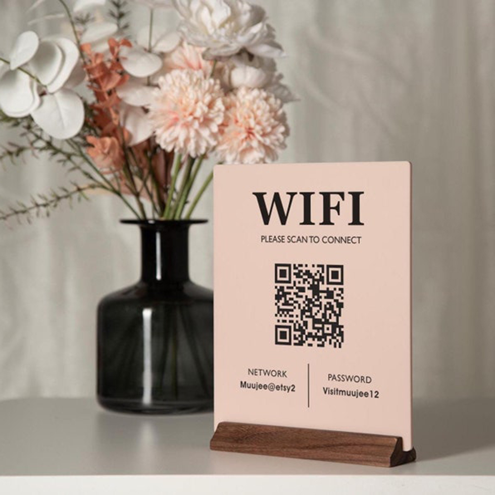 Hot Sale WiFi QR-code acrylbor - Airbnb Smart Home recensie en prijs