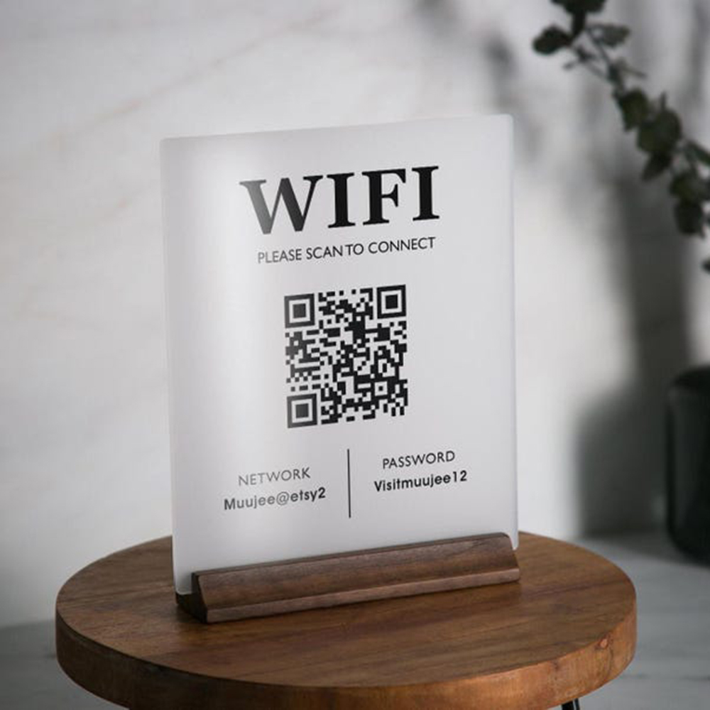 Hot Sale WiFi QR-code acrylbor - Airbnb Smart Home recensie en prijs