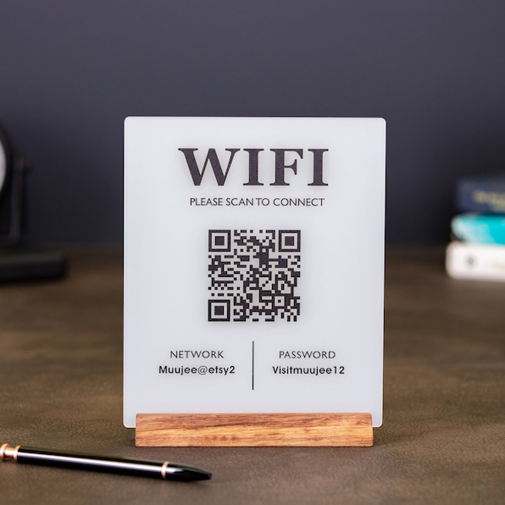 Hot Sale WiFi QR-code acrylbor - Airbnb Smart Home recensie en prijs