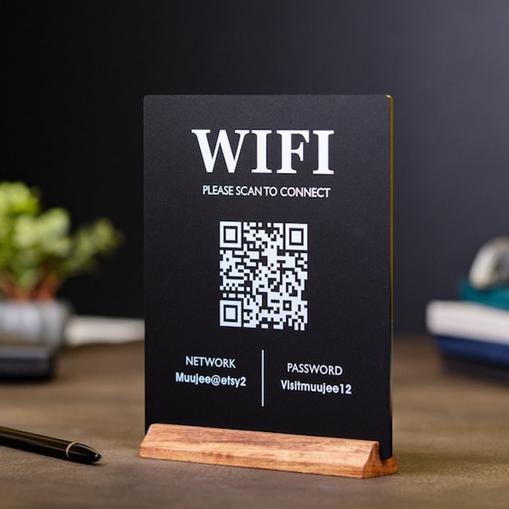 Hot Sale WiFi QR-code acrylbor - Airbnb Smart Home recensie en prijs
