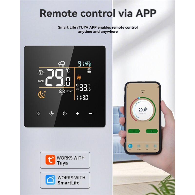 Tuya Slimme Thermostaat 25A Wi - Smart Home Thermostat recensie en prijs